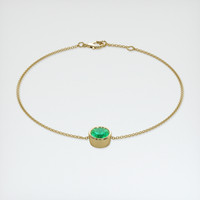 1.28 Ct.Tw. Emerald Bracelet, 18K Yellow Gold 2