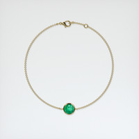 <span>1.28</span>&nbsp;<span class="tooltip-light">Ct.Tw.<span class="tooltiptext">Total Carat Weight</span></span> Emerald Bracelet, 18K Yellow Gold 3