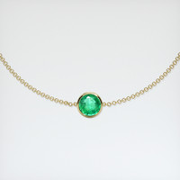 <span>0.64</span>&nbsp;<span class="tooltip-light">Ct.Tw.<span class="tooltiptext">Total Carat Weight</span></span> Emerald Bracelet, 18K Yellow Gold 1