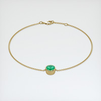 0.64 Ct.Tw. Emerald Bracelet, 18K Yellow Gold 2