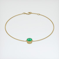 <span>0.64</span>&nbsp;<span class="tooltip-light">Ct.Tw.<span class="tooltiptext">Total Carat Weight</span></span> Emerald Bracelet, 18K Yellow Gold 2