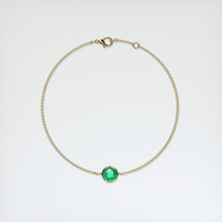 <span>0.64</span>&nbsp;<span class="tooltip-light">Ct.Tw.<span class="tooltiptext">Total Carat Weight</span></span> Emerald Bracelet, 18K Yellow Gold 3