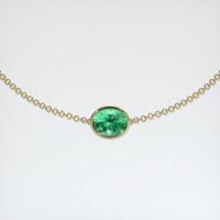 <span>0.95</span>&nbsp;<span class="tooltip-light">Ct.Tw.<span class="tooltiptext">Total Carat Weight</span></span> Emerald Bracelet, 18K Yellow Gold 1