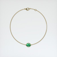 <span>0.95</span>&nbsp;<span class="tooltip-light">Ct.Tw.<span class="tooltiptext">Total Carat Weight</span></span> Emerald Bracelet, 18K Yellow Gold 3