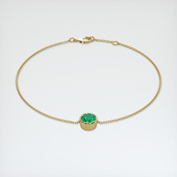 <span>1.02</span>&nbsp;<span class="tooltip-light">Ct.Tw.<span class="tooltiptext">Total Carat Weight</span></span> Emerald Bracelet, 18K Yellow Gold 2