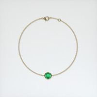 <span>1.02</span>&nbsp;<span class="tooltip-light">Ct.Tw.<span class="tooltiptext">Total Carat Weight</span></span> Emerald Bracelet, 18K Yellow Gold 3