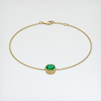 <span>1.25</span>&nbsp;<span class="tooltip-light">Ct.Tw.<span class="tooltiptext">Total Carat Weight</span></span> Emerald Bracelet, 18K Yellow Gold 2