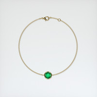 <span>1.25</span>&nbsp;<span class="tooltip-light">Ct.Tw.<span class="tooltiptext">Total Carat Weight</span></span> Emerald Bracelet, 18K Yellow Gold 3