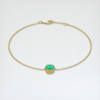 <span>1.02</span>&nbsp;<span class="tooltip-light">Ct.Tw.<span class="tooltiptext">Total Carat Weight</span></span> Emerald Bracelet, 18K Yellow Gold 2