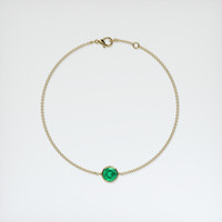 <span>1.02</span>&nbsp;<span class="tooltip-light">Ct.Tw.<span class="tooltiptext">Total Carat Weight</span></span> Emerald Bracelet, 18K Yellow Gold 3