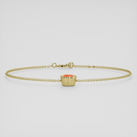 <span>0.84</span>&nbsp;<span class="tooltip-light">Ct.Tw.<span class="tooltiptext">Total Carat Weight</span></span> Orange Fire Opal (Flame Opal) Bracelet, 18K Yellow Gold 2
