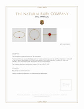 Ruby Bracelet 0.41 Ct.Tw.Total Carat Weight 18K Yellow Gold Appraisal