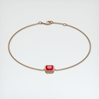 <span>1.27</span>&nbsp;<span class="tooltip-light">Ct.Tw.<span class="tooltiptext">Total Carat Weight</span></span> Ruby Bracelet, 14K Rose Gold 2