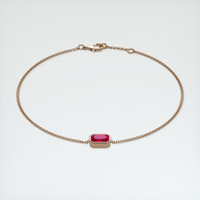 <span>1.03</span>&nbsp;<span class="tooltip-light">Ct.Tw.<span class="tooltiptext">Total Carat Weight</span></span> Ruby Bracelet, 14K Rose Gold 2