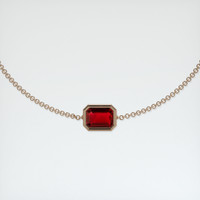 <span>1.16</span>&nbsp;<span class="tooltip-light">Ct.Tw.<span class="tooltiptext">Total Carat Weight</span></span> Ruby Bracelet, 14K Rose Gold 1