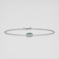 <span>0.82</span> <span class="tooltip-light">Ct.Tw.<span class="tooltiptext">Total Carat Weight</span></span> Green Grandidierite Bracelet, 14K White Gold 2