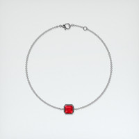 <span>1.27</span>&nbsp;<span class="tooltip-light">Ct.Tw.<span class="tooltiptext">Total Carat Weight</span></span> Ruby Bracelet, 14K White Gold 3