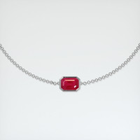 <span>1.03</span>&nbsp;<span class="tooltip-light">Ct.Tw.<span class="tooltiptext">Total Carat Weight</span></span> Ruby Bracelet, 14K White Gold 1