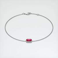 <span>1.03</span>&nbsp;<span class="tooltip-light">Ct.Tw.<span class="tooltiptext">Total Carat Weight</span></span> Ruby Bracelet, 14K White Gold 2