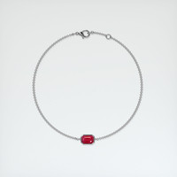 <span>1.03</span>&nbsp;<span class="tooltip-light">Ct.Tw.<span class="tooltiptext">Total Carat Weight</span></span> Ruby Bracelet, 14K White Gold 3