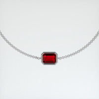 <span>1.16</span>&nbsp;<span class="tooltip-light">Ct.Tw.<span class="tooltiptext">Total Carat Weight</span></span> Ruby Bracelet, 14K White Gold 1