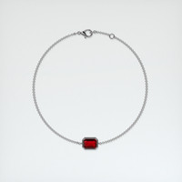 <span>1.16</span>&nbsp;<span class="tooltip-light">Ct.Tw.<span class="tooltiptext">Total Carat Weight</span></span> Ruby Bracelet, 14K White Gold 3