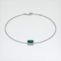 <span>1.12</span>&nbsp;<span class="tooltip-light">Ct.Tw.<span class="tooltiptext">Total Carat Weight</span></span> Emerald Bracelet, 18K White Gold 2