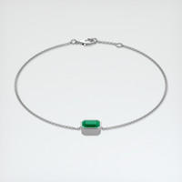 1.07 Ct.Tw. Emerald Bracelet, 18K White Gold 2