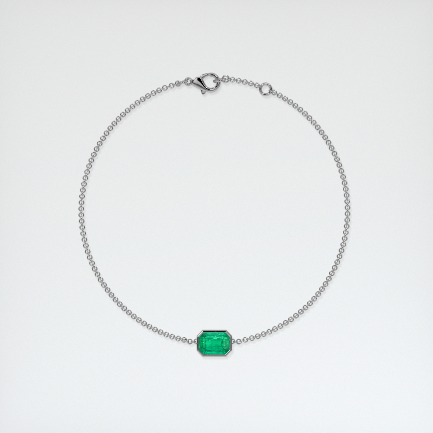 Natural on sale emerald bracelet