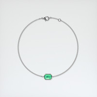 <span>1.03</span>&nbsp;<span class="tooltip-light">Ct.Tw.<span class="tooltiptext">Total Carat Weight</span></span> Emerald Bracelet, 18K White Gold 3