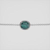 <span>0.82</span>&nbsp;<span class="tooltip-light">Ct.Tw.<span class="tooltiptext">Total Carat Weight</span></span> Green Grandidierite Bracelet, 18K White Gold 1