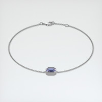 1.06 Ct.Tw. Gemstone Bracelet, 18K White Gold 2