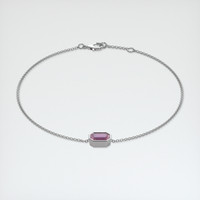 0.90 Ct.Tw. Gemstone Bracelet, 18K White Gold 2
