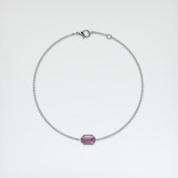 0.90 Ct.Tw. Gemstone Bracelet, 18K White Gold 3