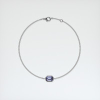 0.98 Ct.Tw. Gemstone Bracelet, 18K White Gold 3