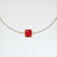 <span>1.27</span>&nbsp;<span class="tooltip-light">Ct.Tw.<span class="tooltiptext">Total Carat Weight</span></span> Ruby Bracelet, 14K Yellow Gold 1