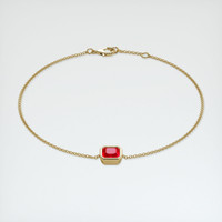 <span>1.27</span>&nbsp;<span class="tooltip-light">Ct.Tw.<span class="tooltiptext">Total Carat Weight</span></span> Ruby Bracelet, 14K Yellow Gold 2