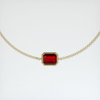 <span>1.16</span>&nbsp;<span class="tooltip-light">Ct.Tw.<span class="tooltiptext">Total Carat Weight</span></span> Ruby Bracelet, 14K Yellow Gold 1