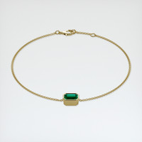 <span>1.12</span>&nbsp;<span class="tooltip-light">Ct.Tw.<span class="tooltiptext">Total Carat Weight</span></span> Emerald Bracelet, 18K Yellow Gold 2