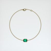 <span>1.12</span>&nbsp;<span class="tooltip-light">Ct.Tw.<span class="tooltiptext">Total Carat Weight</span></span> Emerald Bracelet, 18K Yellow Gold 3