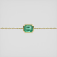 <span>1.63</span>&nbsp;<span class="tooltip-light">Ct.Tw.<span class="tooltiptext">Total Carat Weight</span></span> Emerald Bracelet, 18K Yellow Gold 1