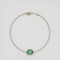 <span>1.63</span>&nbsp;<span class="tooltip-light">Ct.Tw.<span class="tooltiptext">Total Carat Weight</span></span> Emerald Bracelet, 18K Yellow Gold 3