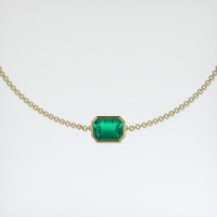 <span>0.86</span>&nbsp;<span class="tooltip-light">Ct.Tw.<span class="tooltiptext">Total Carat Weight</span></span> Emerald Bracelet, 18K Yellow Gold 1