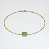 0.86 Ct.Tw. Emerald Bracelet, 18K Yellow Gold 2