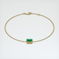 <span>1.07</span>&nbsp;<span class="tooltip-light">Ct.Tw.<span class="tooltiptext">Total Carat Weight</span></span> Emerald Bracelet, 18K Yellow Gold 2