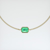1.03 Ct.Tw. Emerald Bracelet, 18K Yellow Gold 1