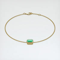 1.03 Ct.Tw. Emerald Bracelet, 18K Yellow Gold 2