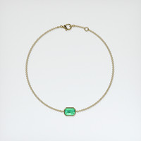 <span>1.03</span>&nbsp;<span class="tooltip-light">Ct.Tw.<span class="tooltiptext">Total Carat Weight</span></span> Emerald Bracelet, 18K Yellow Gold 3