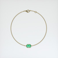 1.03 Ct.Tw. Emerald Bracelet, 18K Yellow Gold 3