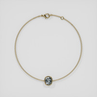 <span>1.32</span> <span class="tooltip-light">Ct.Tw.<span class="tooltiptext">Total Carat Weight</span></span> Grey Spinel Bracelet, 18K Yellow Gold 3